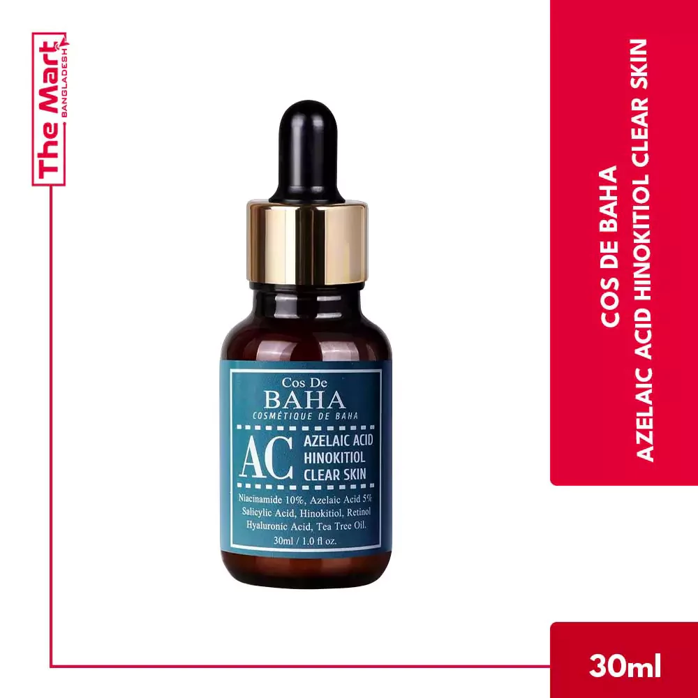 Cos De Baha Acne Clearing Serum (Azelaic Acid Hinokitiol Clear Skin) 30ml