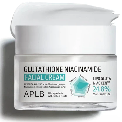 APLB Glutathione Niacinamide Facial Cream 55ml brightening Korean skincare cream jar