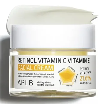 APLB Retinol Vitamin C Vitamin E Facial Cream 55ml anti-aging and brightening Korean skincare cream