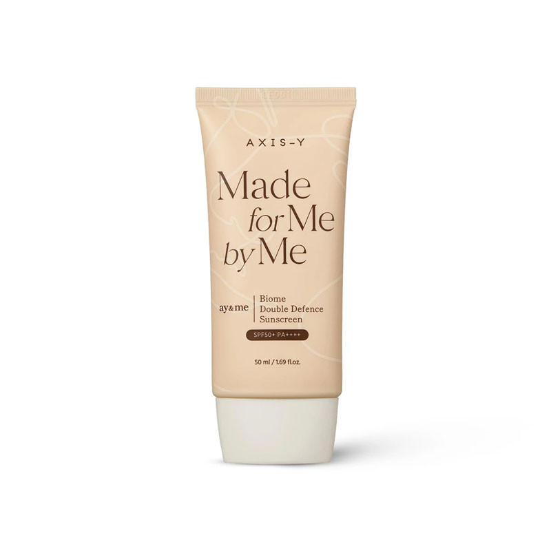 Axis-Y Biome Double Defense Sunscreen SPF 50+ PA++++ lightweight broad-spectrum sunscreen for sensitive skin