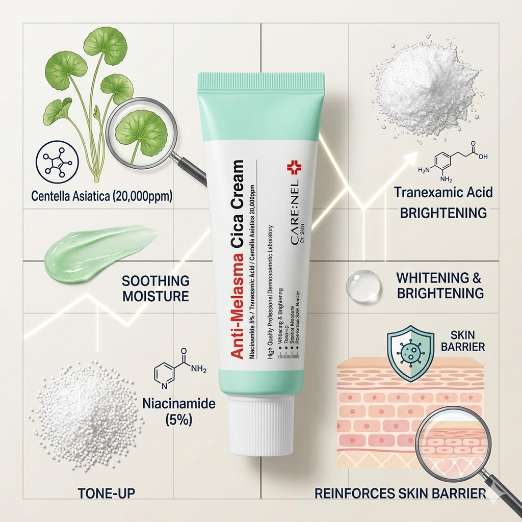 CARE:NEL Anti-Melasma Cica Cream 40ml jar