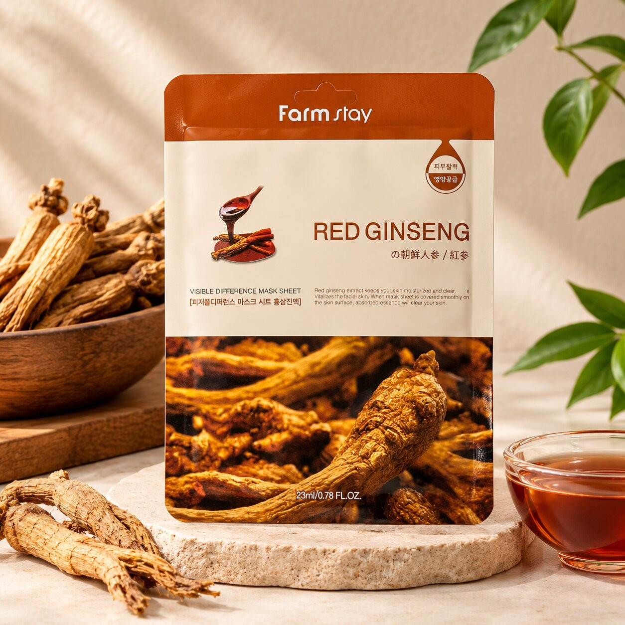 Farm Stay Red Ginseng Mask Sheet 23ml | Korean Skincare