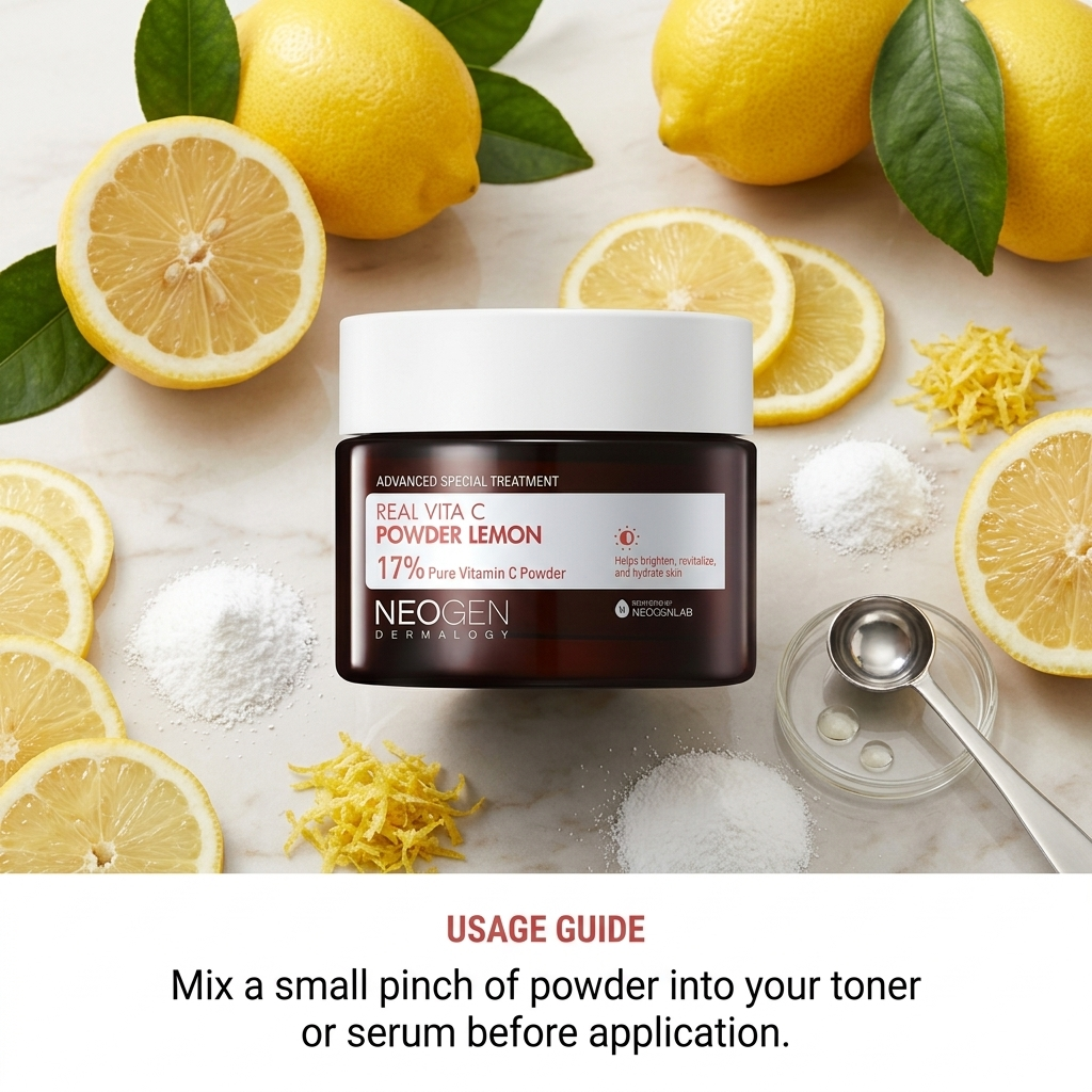 Neogen Dermalogy Real Vita C Powder Lemon 20gm brightening vitamin C powder